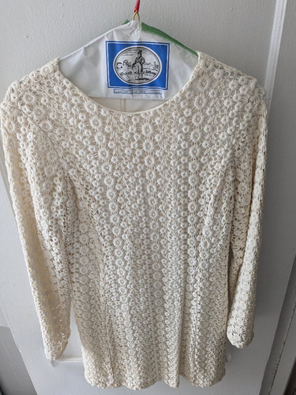 Steven Alan Cream Cotton Crochet Casual Dress